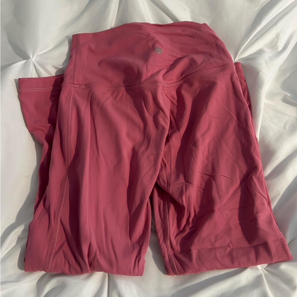 Lulu Lemon Wunder Train Copped Pink Length 21 Inches